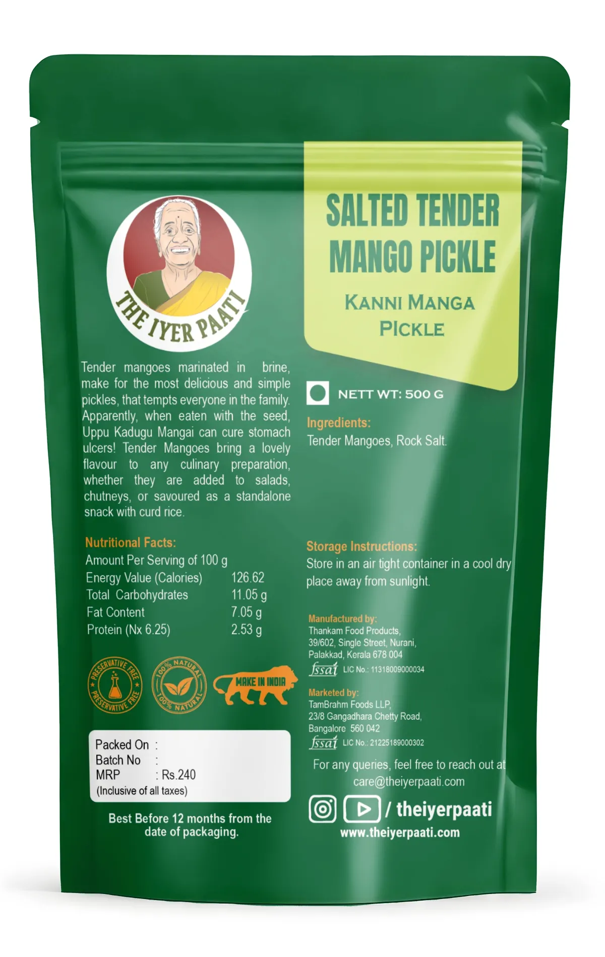 Salted Tender Mango Pickle - Image 2